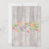 Lumière à cordes rustiques en bois de Faire-part d (Dos)