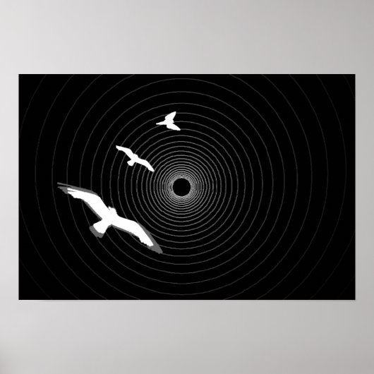 Lumière au bout du tunnel Affiche abstraite (Devant)