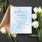 Lumière bleu ciel argent mariage programme