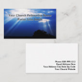 Lumière bleue Cartes de visite de l'église céleste (Devant / Derrière)