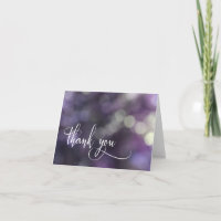 Lumière Bokeh Violet & Typographie 32 Merci
