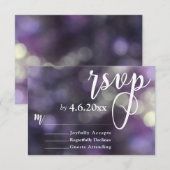 Lumière Bokeh Violet & Typographie 32 RSVP (Devant / Derrière)