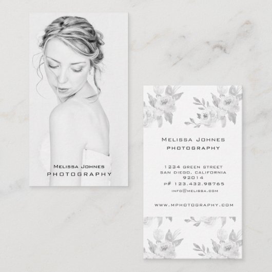 Lumière | Carte de visite photographe (Devant / Derrière)