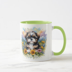 Lumière colorée Shih Tzu Puppy Mug pour Amoureux d