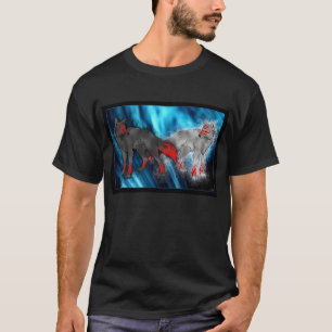 Lumière contre le T-shirt foncé de loup
