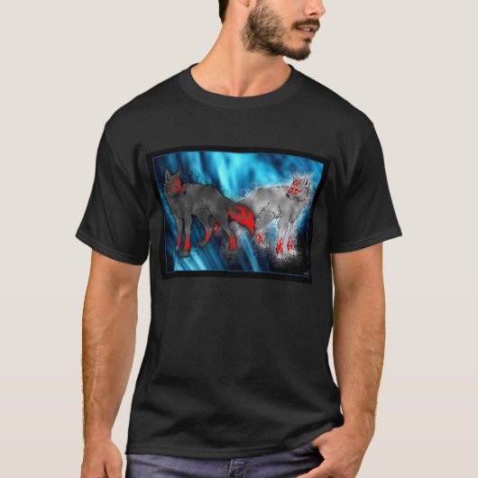 Lumière contre le T-shirt foncé de loup (Devant)