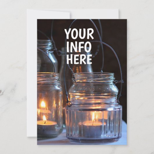 LUMIÈRE DE LA BOÎTE DANS LES JARS INVITATIONS DE M (Devant)