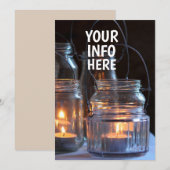 LUMIÈRE DE LA BOÎTE DANS LES JARS INVITATIONS DE M (Devant / Derrière)