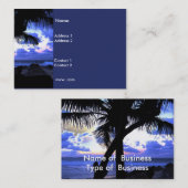 Lumière de la lune carte de visite (Devant / Derrière)