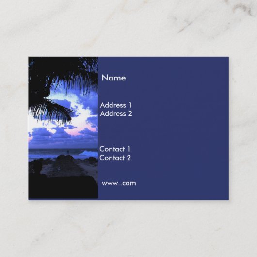 Lumière de la lune carte de visite (Devant)