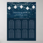 Lumière de la Marine Bleue Fleur de Lis | Tableau  (Devant)