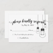 Lumière de ma vie mariage carte RSVP (Devant / Derrière)