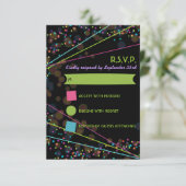 Lumière de néon brillant dans la carte de réponse (Debout devant)