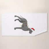 Lumière de Noël Great Dane (Serviette de bain)