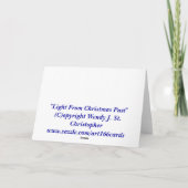 Lumière de Noël Salutation passée / carte de note (Dos)