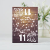 Lumière de pot de maçon de numéro de table de plac (Debout devant)