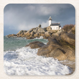 Lumière délicieuse dans le Finistère Nord Vierkante Kartonnen Onderzetter