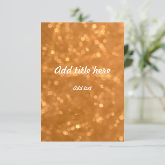 Lumière d'or - Invitation (Debout devant)