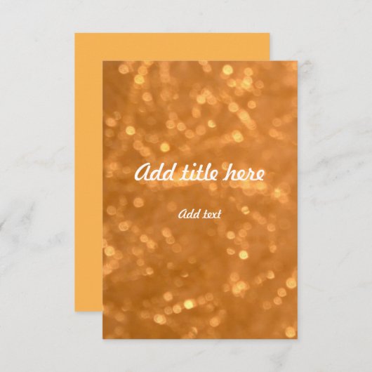 Lumière d'or - Invitation (Devant / Derrière)