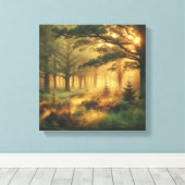 Lumière dorée sur impression sur toile de forêt vi (Insitu (Plancher de Bois))