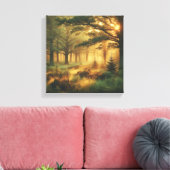 Lumière dorée sur impression sur toile de forêt vi (Insitu(Salon))