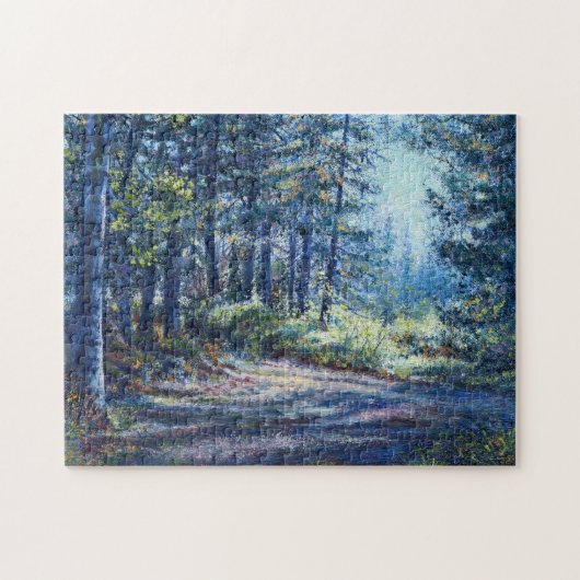 "Lumière du soir sur la piste" Jigsaw Puzzle (Horizontal)