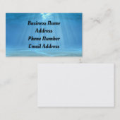 Lumière Du Soleil Dans Le Carte de visite Océan (Devant / Derrière)