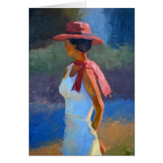 Lumière du soleil sur la dame dans le casquette