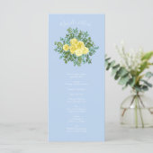 Lumière Jaune Bleu Pâle Rose Programmes de mariage (Debout devant)