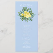 Lumière Jaune Bleu Pâle Rose Programmes de mariage (Devant)