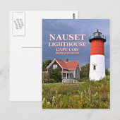 Lumière Nauset, Cape Cod, Carte Postale Massachuse (Devant / Derrière)