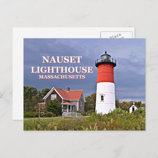 Lumière Nauset, Cape Cod, Carte Postale Massachuse (Devant / Derrière)