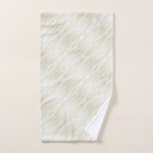 Lumière noble texturée beige et blanc (Serviette à main)