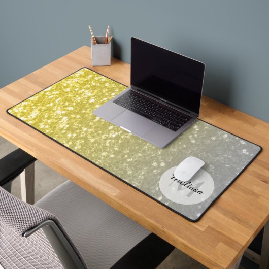 Lumière or argent gris ombre faux brillant Monogra (Bureau 2)