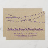 Lumière Russe Faire-part de mariage violet (Devant / Derrière)