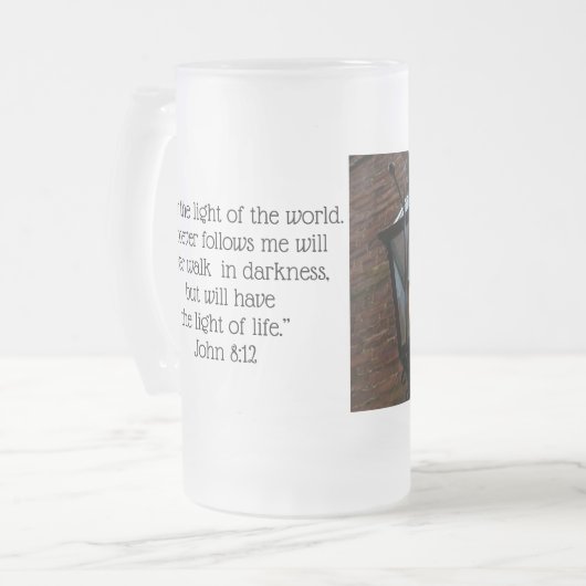 Lumière Sur La Façon De Verre Frosted Bière Mug (Devant gauche)