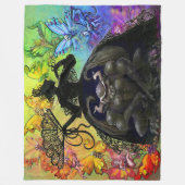 Lumière sur une couverture en polaire foncée (Devant)