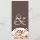 Lumière Terre Tone Floral Rustique Boho Menu Maria (Dos)