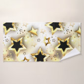 Lumière transparente avec étoiles or (Serviette de bain)