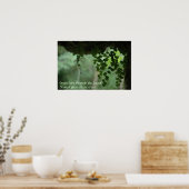 Lumière verte en feuille - Poster avec citation (Cuisine)