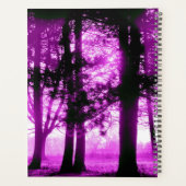 Lumière violette avec arbres en silhouette (Dos)