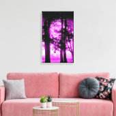 Lumière violette avec toile de Silhouette Arbres (Insitu(Salon))