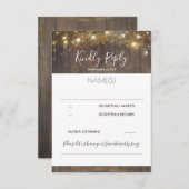 Lumières à bois et à cordes Mariage rustique RSVP (Devant / Derrière)