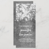 lumières à cordes argent programmes de mariage (Devant / Derrière)