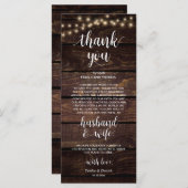 Lumières à cordes rustiques, Carte de remerciement (Devant / Derrière)