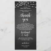 Lumières à cordes rustiques, Carte de remerciement (Devant)