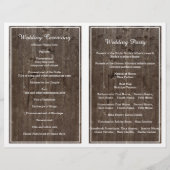 Lumières à cordes sur le vieux programme de mariag (Dos)