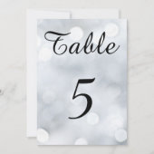 Lumières blanches numéro de table mariage flocon d (Devant)