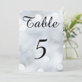 Lumières blanches numéro de table mariage flocon d (Debout devant)