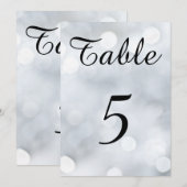 Lumières blanches numéro de table mariage flocon d (Devant / Derrière)